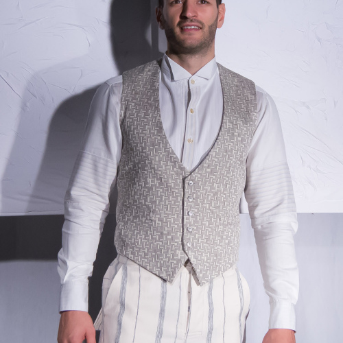 Gilet "ART DÉCO GRIS"